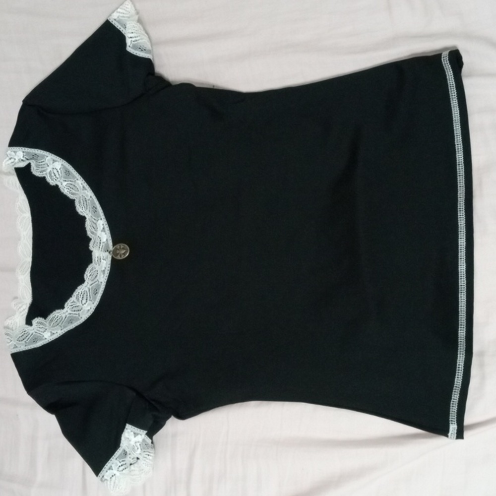 black lace shirt